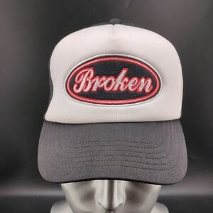 Broken Logo Black and White Trucker Hat